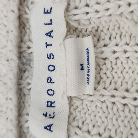 AEROPOSTALE size medium cropped cream sweater - Picture 6 of 9